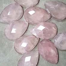 16X25MM FACETED PEAR CABOCHON ROSE QUARTZ(6PCS/BAG)
